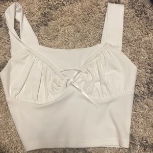 White crop top